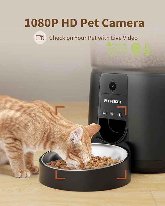 ظرف غذای هوشمند گربه و سگ (دوربین دار) برند PUPPY KITTY مدل DU35L-VT