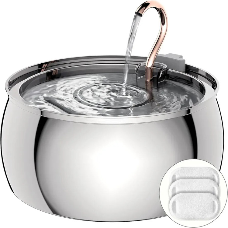 آبخوری خودکار سگ و گربه جنس استیل ضد آلرژی برند : tomxcute ـ sus 304 - 4L 135 OZ