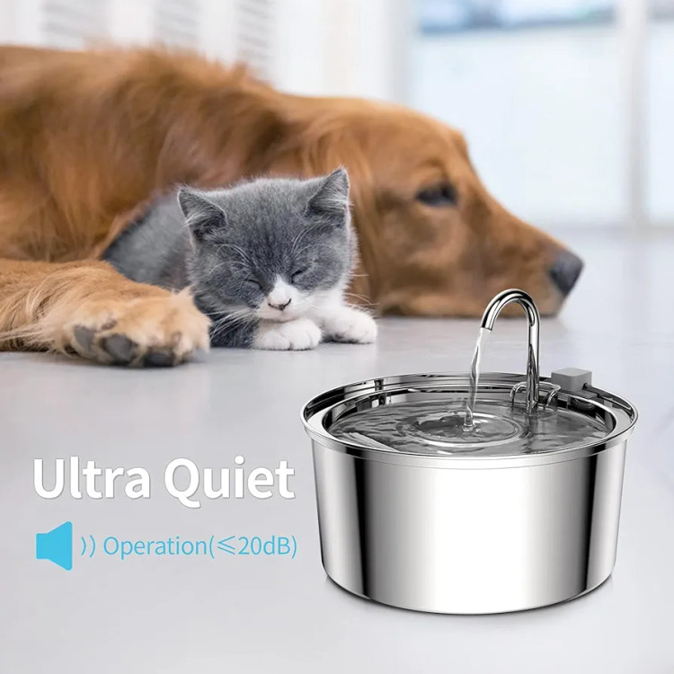 آبخوری خودکار سگ و گربه جنس استیل برند tomxcute ـ sus 304 - 3.2L 108 OZ