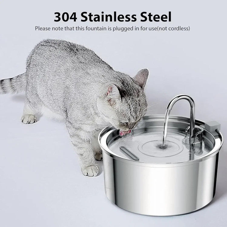 آبخوری خودکار سگ و گربه جنس استیل برند tomxcute ـ sus 304 - 3.2L 108 OZ