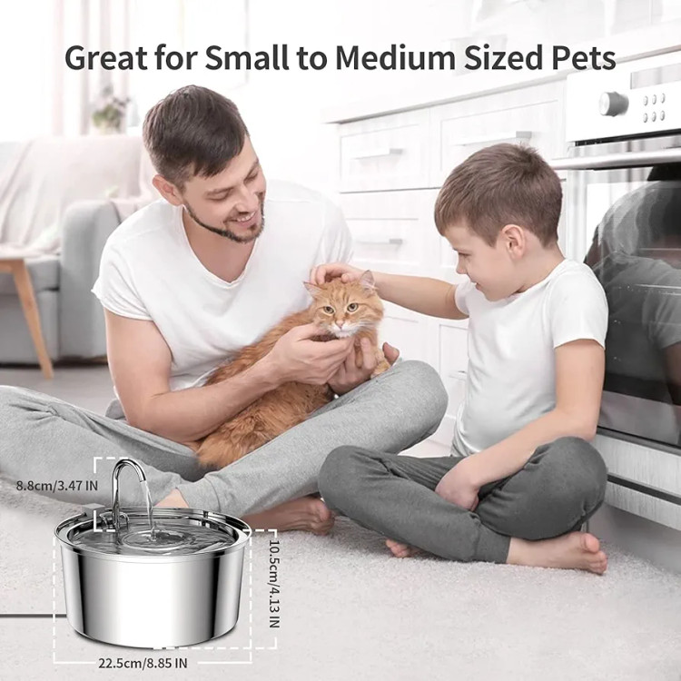 آبخوری خودکار سگ و گربه جنس استیل برند tomxcute ـ sus 304 - 3.2L 108 OZ