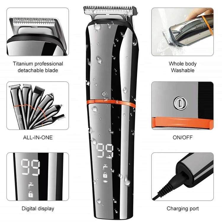 دستگاه ماشین اصلاح موی سر و صورت و بدن (شیور و تریمر ۶ کاره) برند GROOMING KIT مدل LK-860