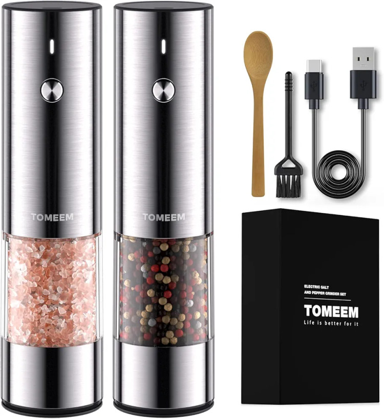 ست آسیاب نمک و فلفل برقی (شارژِ) برند TOMEEM آلمانی
