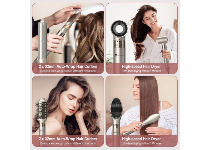 سشوار حرفه ای 5 کاره یونی Air styler آلمانی برند SLOPEHILL مدل F8B