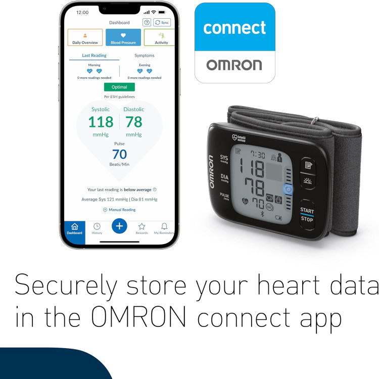 فشار سنج مچی بلوتوث دار امرون (OMRON) مدل : RS7 Intelli IT (اورجینال)