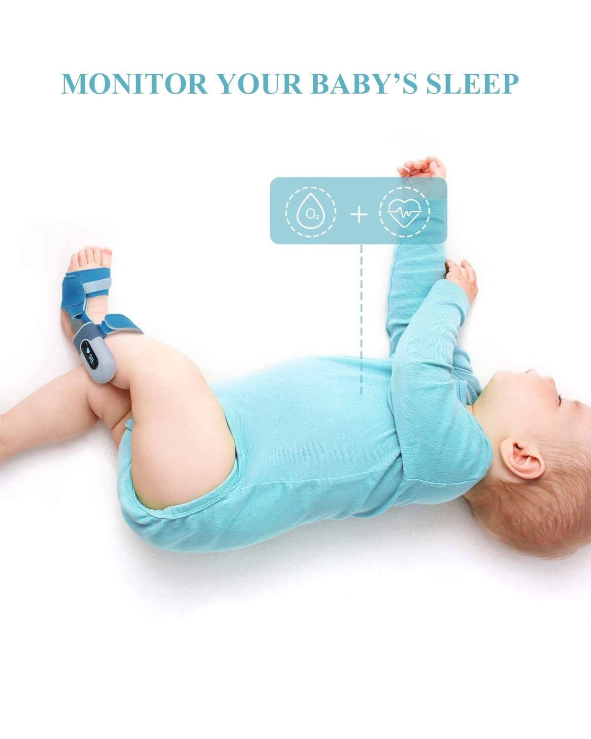 مانیتور اکسیژن و ضربان قلب کودک Bbaytone مدل BabyO2
