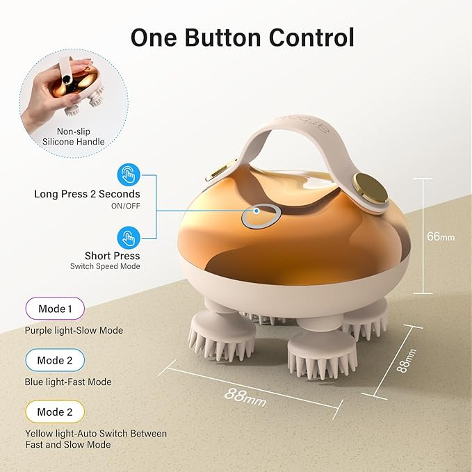 ماساژور برقی سر UV دار (ضدآب)