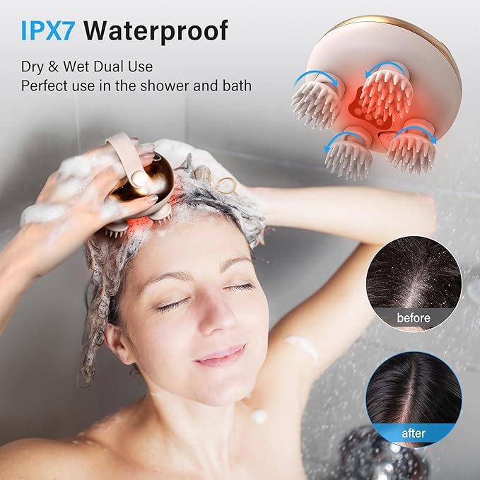 ماساژور برقی سر UV دار (ضدآب)