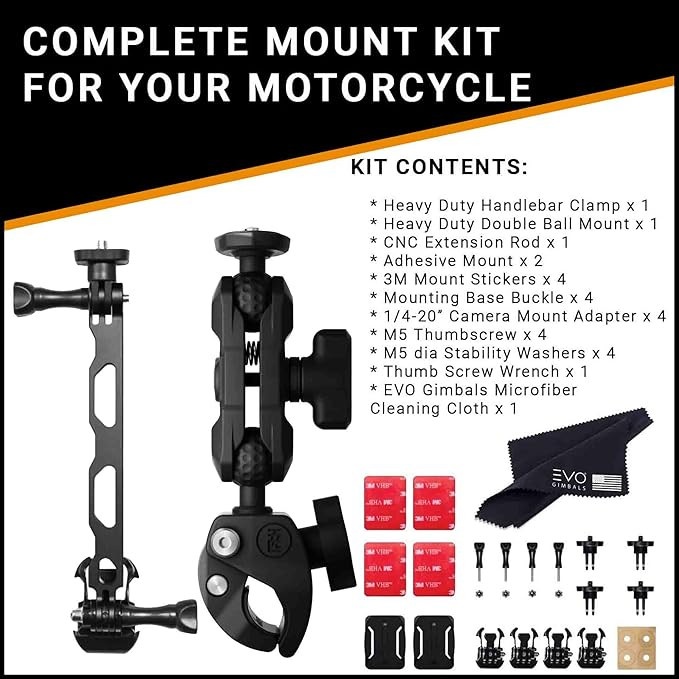 کیت اورجینال موتور سیکلت اینستا برند : insta 360 MOTORCYCLE MOUNT BUNDEL