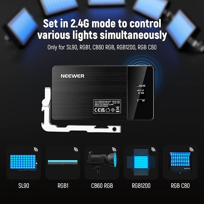 ویدیو لایت نیور برند : NEEVER مدل : SL90 pro RGB LED Video Light