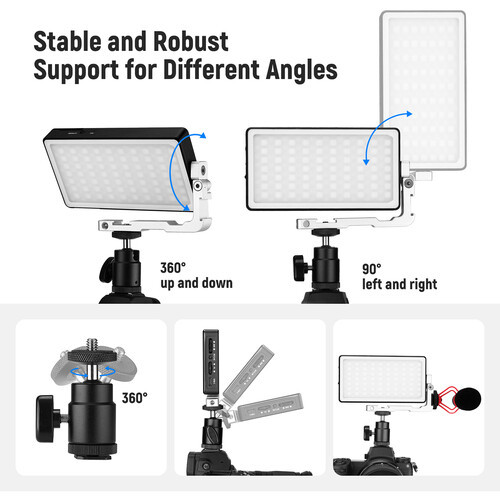 ویدیو لایت نیور برند : NEEVER مدل : SL90 pro RGB LED Video Light