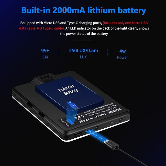 ویدیو لایت نیور برند : NEEVER مدل : NL-60AI Mobile Phone Video Light