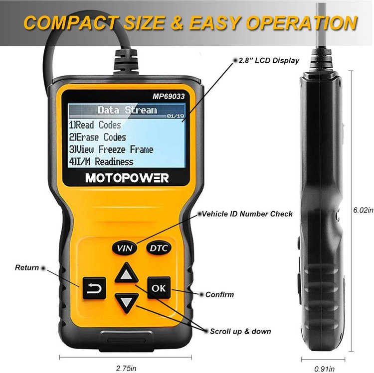 دیاگ خودرو برند MOTOPOWER مدل MP69033