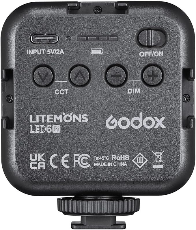 ویدیو لایت جیبی گودوکس برند : GODOX مدل : LITEMONS LED 6Bi - Bi-Color LED Video Light