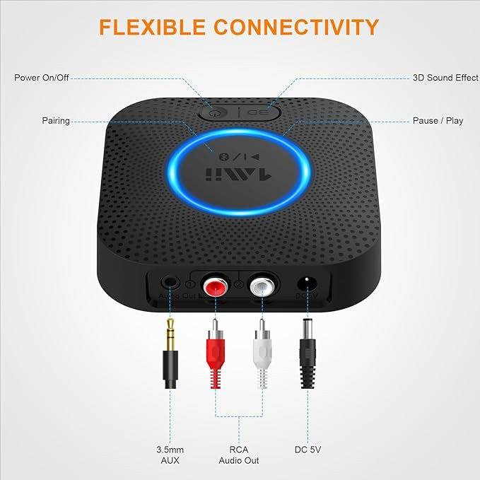 گیرنده بلوتوث شارژی (آداپتور صوتی) برند : 1mii مدل : B06 Plus