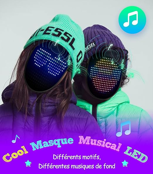 ماسک LED همراه با موسیقی برند : MEGOO