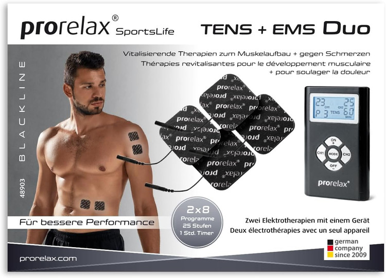 تنس الکتروتراپی و ورزشی آلمانی برند : PRORELAX مدل : TENS/EMS Duo Sportslife
