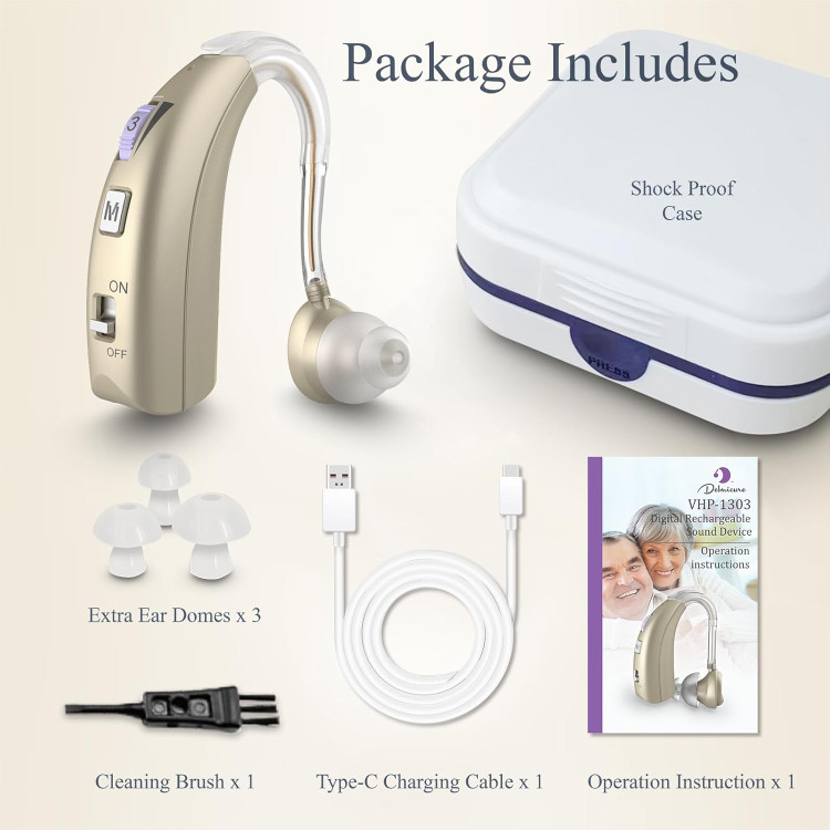 سمعک (دستگاه صدای دیجیتال شارژِی) برند Delmicure مدل Del-1303S