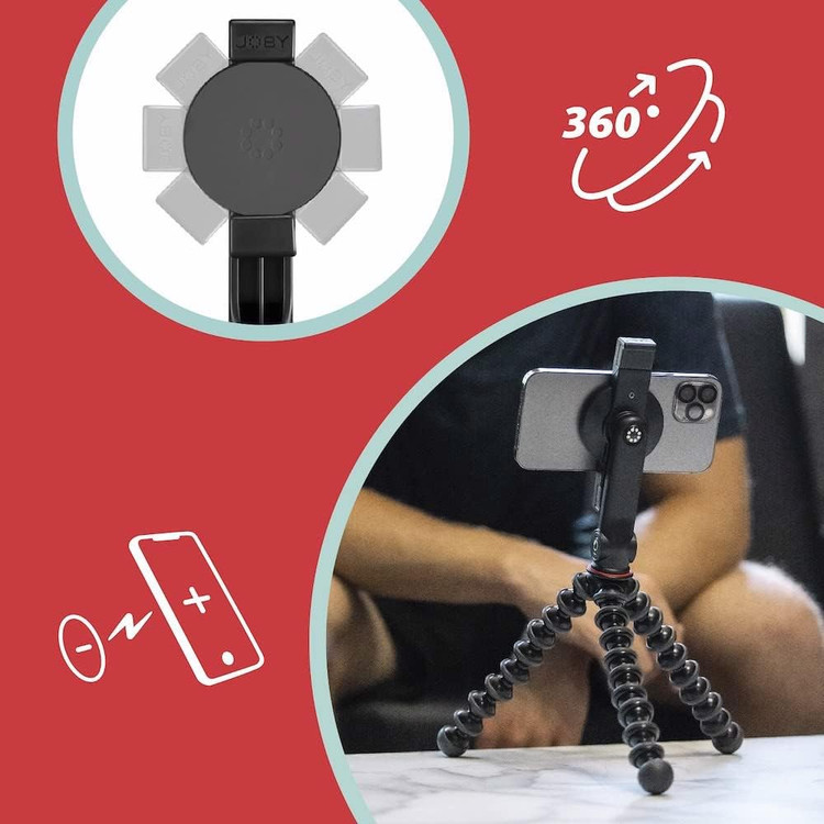 هولدر موبایل همراه با سه پایه برند JOBY مدل GripTight GorillaPod for MagSafe JB01753-BWW