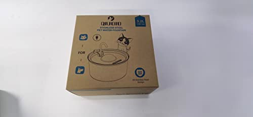 آبخوری خودکار سگ و گربه بدون آلرژی برند : QIUOIO مدل : sus 304 - 3.2 L 108 OZ S3