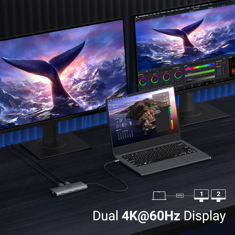 هاب 6 پورت Type-C / 8K برند : یوگرین. مدل : CM498-15852