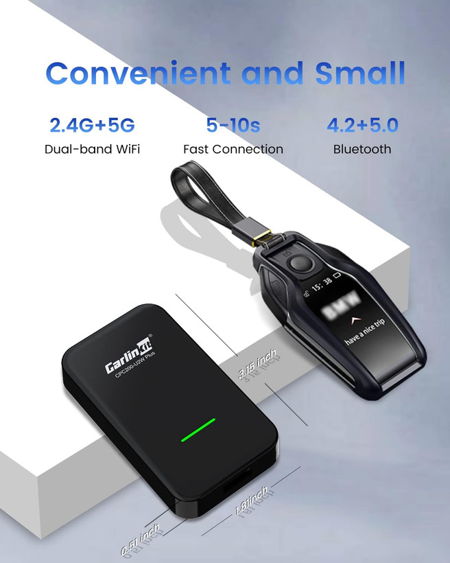 دانگل اپل کارپلی بی سیم برند : Carlinkit 3.0 مدل : CPC200-U2W PLUS