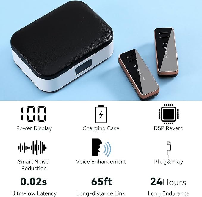 ست میکروفن بی سیم یقه ای دو میکروفن مدل : Lavalier