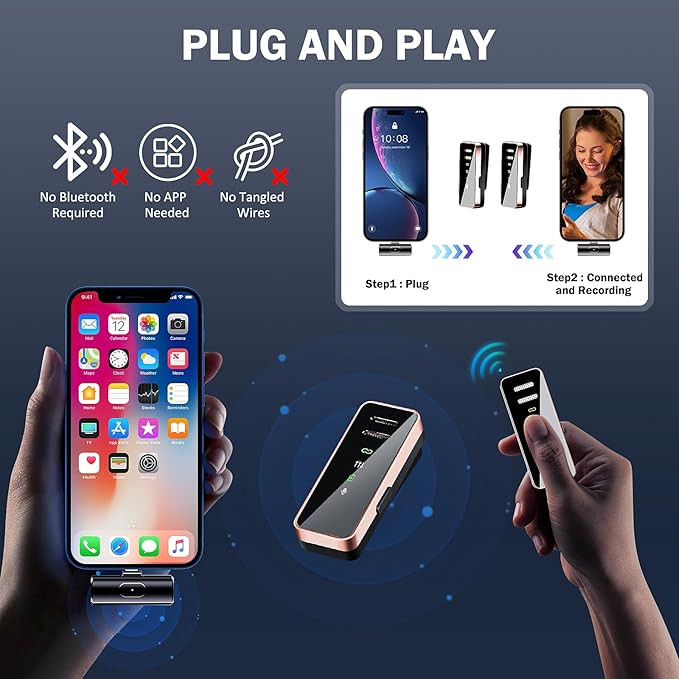 ست میکروفن بی سیم یقه ای دو میکروفن مدل : Lavalier