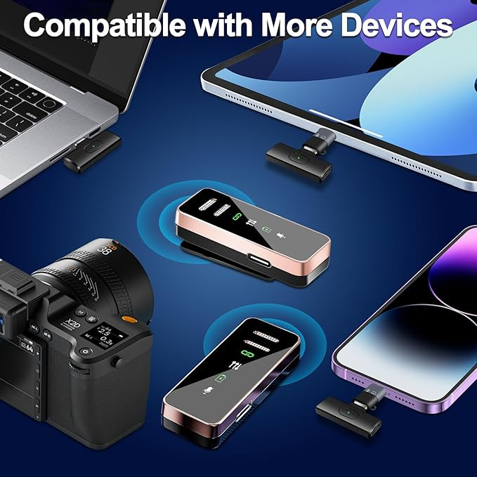 ست میکروفن بی سیم یقه ای دو میکروفن مدل : Lavalier