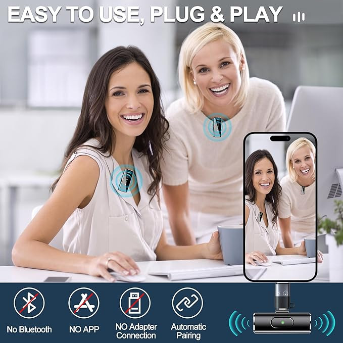 ست میکروفن بی سیم یقه ای دو میکروفن مدل : Lavalier