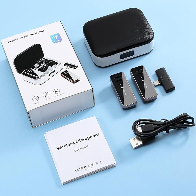 ست میکروفن بی سیم یقه ای دو میکروفن مدل : Lavalier