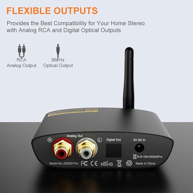 دک و گیرنده موسیقی بلوتوث (آداپتور صوتی) برند : 1Mii مدل : Lavaudio DS200Pro