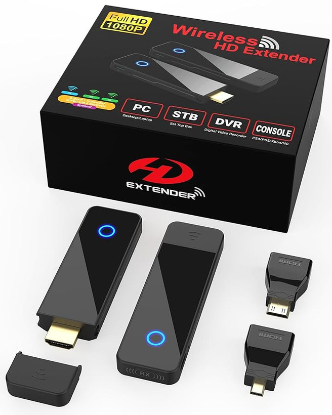 اکستندر(دانگل) فرستنده و گیرنده HDMI بی سیم، قابل حمل برند : PAKITE مدل : ۸۲۰