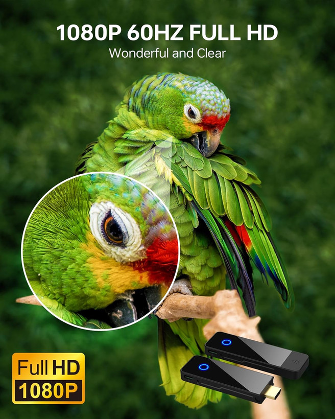 اکستندر(دانگل) فرستنده و گیرنده HDMI بی سیم، قابل حمل برند : PAKITE مدل : ۸۲۰