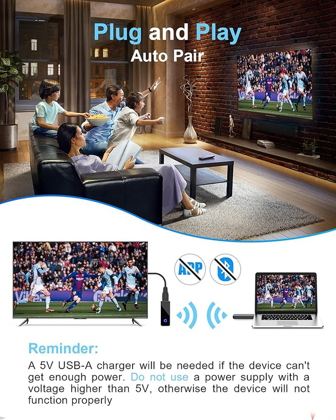 اکستندر(دانگل) فرستنده و گیرنده HDMI بی سیم، قابل حمل برند : PAKITE مدل : ۸۲۰