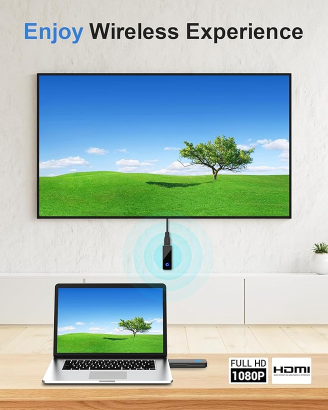 اکستندر(دانگل) فرستنده و گیرنده HDMI بی سیم، قابل حمل برند : PAKITE مدل : ۸۲۰