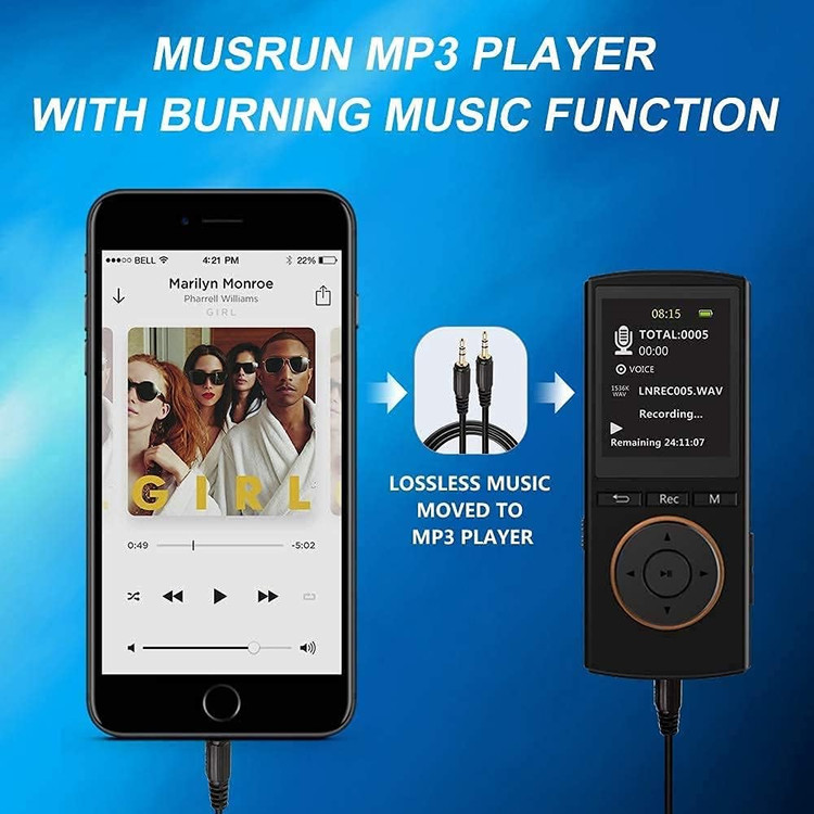 پخش کننده موسیقی چندمنظوره 32GB برند : MUSRUN مدل : Q8