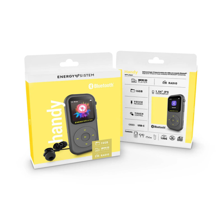 پخشکننده MP4 دستی با بلوتوث و رادیو FM ؛ 16GB برند : ENERGY SISTEM مدل : Handy Bluetooth MP4 Player with FM Radio