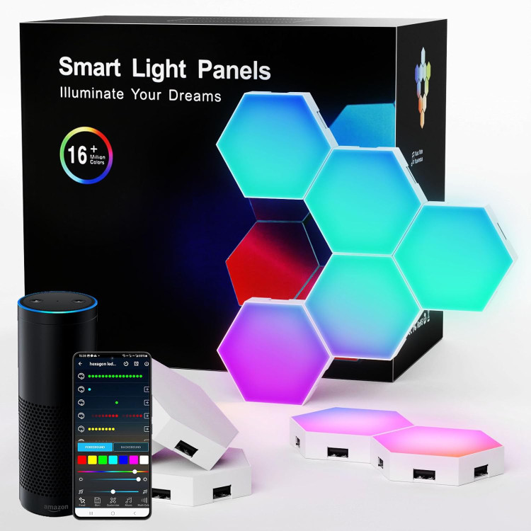 پنل LED دیواری هوشمند شش ضلعی مدل 10 تکه برند : SINO-SEAR مدل : Hexagon LED Panels