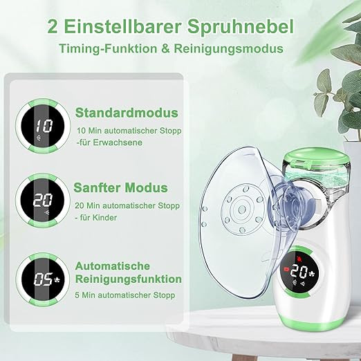نبولایزر دیجیتال قابل حمل Mesh Nebulizer مدل YM-3R9 (سفارش آمازون اروپا)
