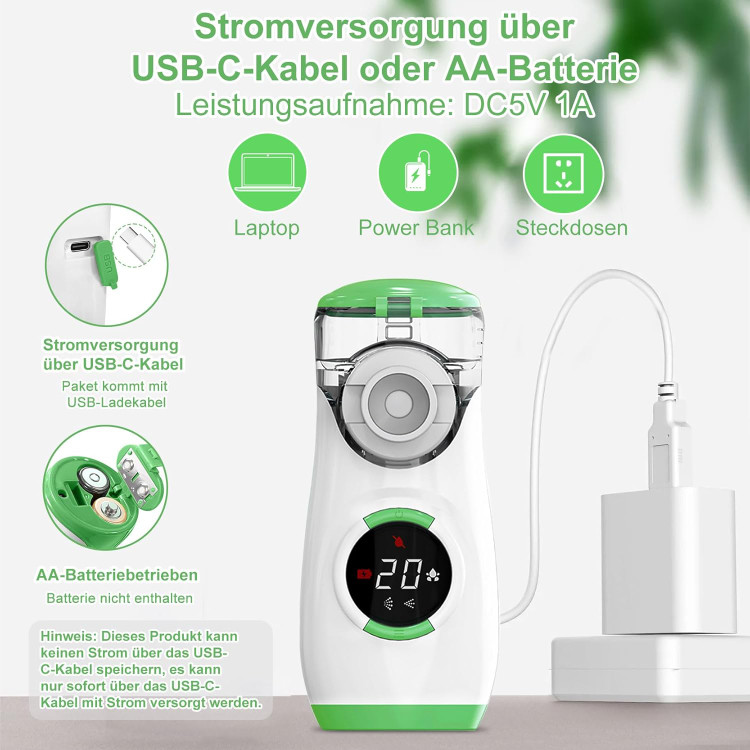 نبولایزر دیجیتال قابل حمل Mesh Nebulizer مدل YM-3R9 (سفارش آمازون اروپا)