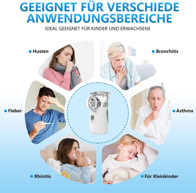 نبولایزر قابل حمل Mesh Nebulizer برند : BerkeMed مدل : YM-3R9۰۱ (سفارش آمازون اروپا)