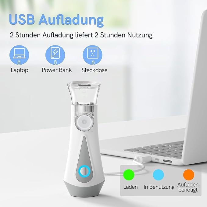 نبولایزر قابل حمل Mesh Nebulizer برند : JOSSIS مدل : JM-06802 (سفارش آمازون اروپا)