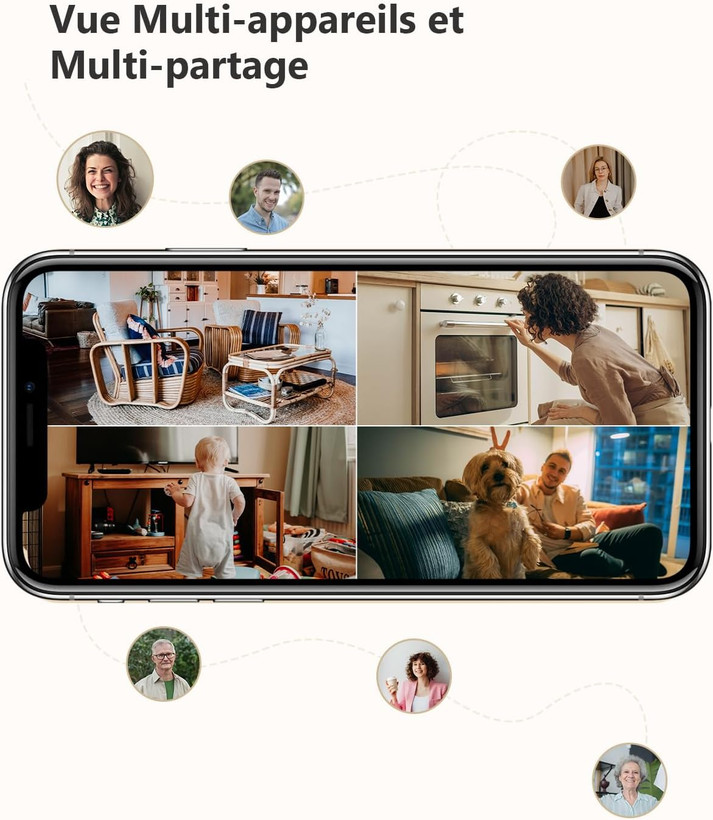 دوربین مداربسته هوشمند وای فای 360 درجه داخلی Imou Ranger 2C (3MP) 2K با قابلیت تشخیص انسان (سفارش آمازون اروپا)