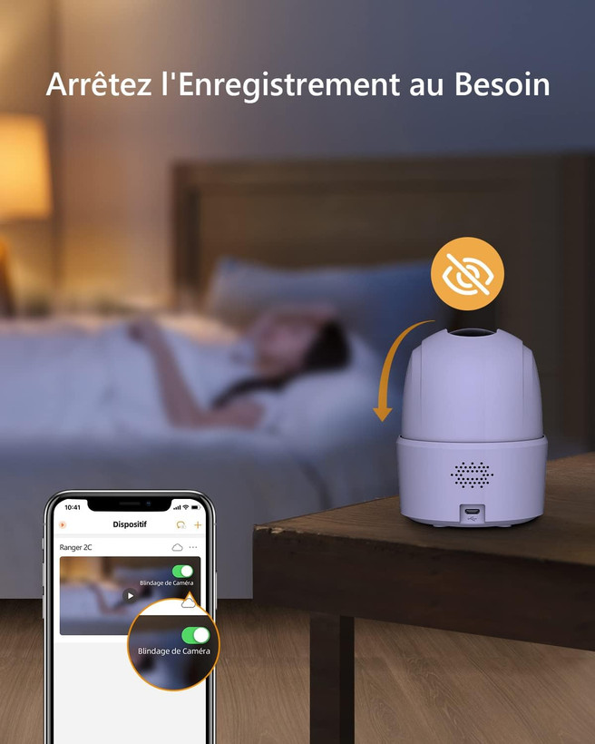 دوربین مداربسته هوشمند وای فای 360 درجه داخلی Imou Ranger 2C (3MP) 2K با قابلیت تشخیص انسان (سفارش آمازون اروپا)