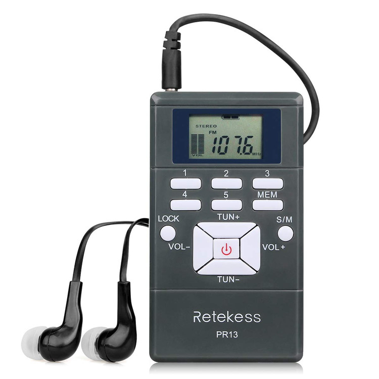 رادیو FM جیبی (قابل حمل) برند : Retekess مدل : PR13 همراه با هدفون