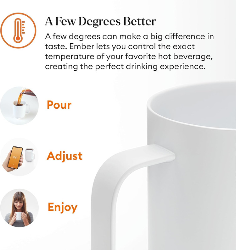 ماگ هوشمند امبر۲ برند Ember مدل Temperature Control Mug 2