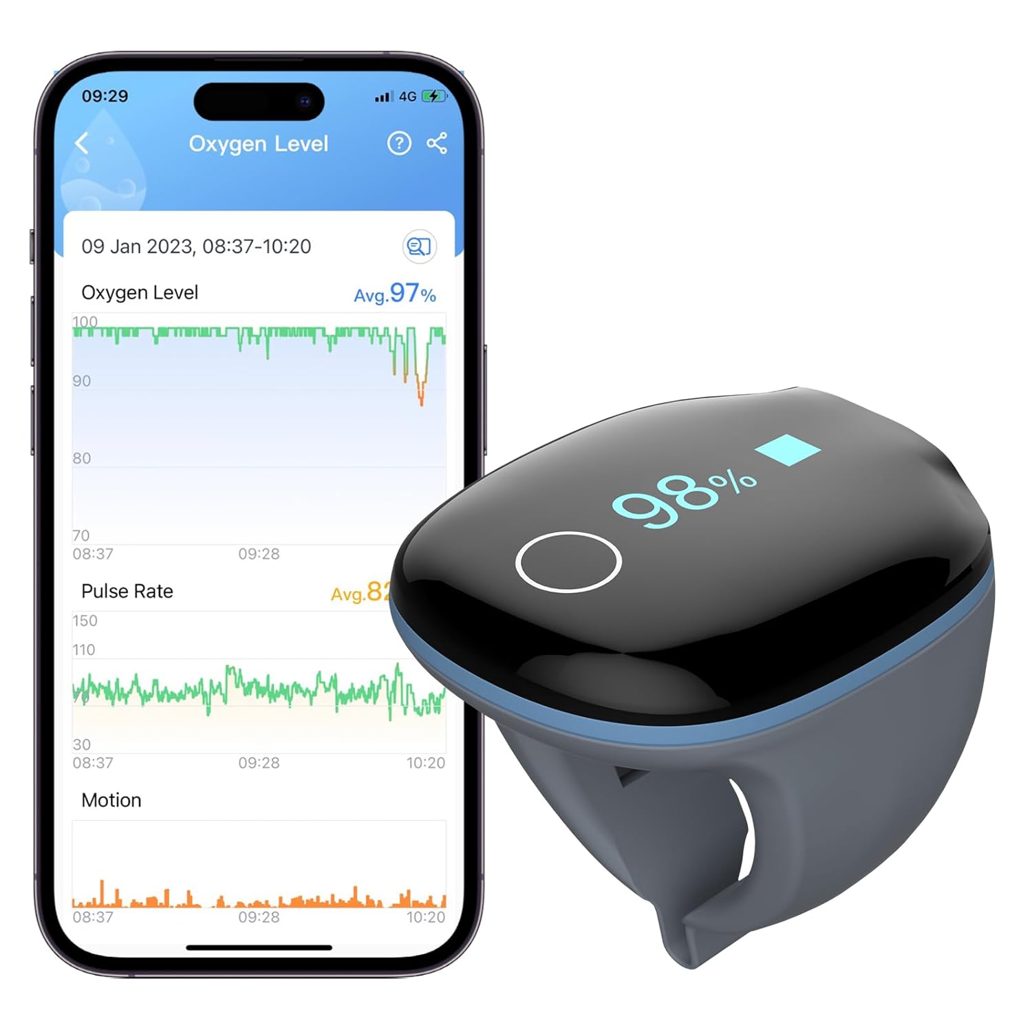 پالس اکسیمتر انگشتی   برند  Wellue   مدل  O2Ring
