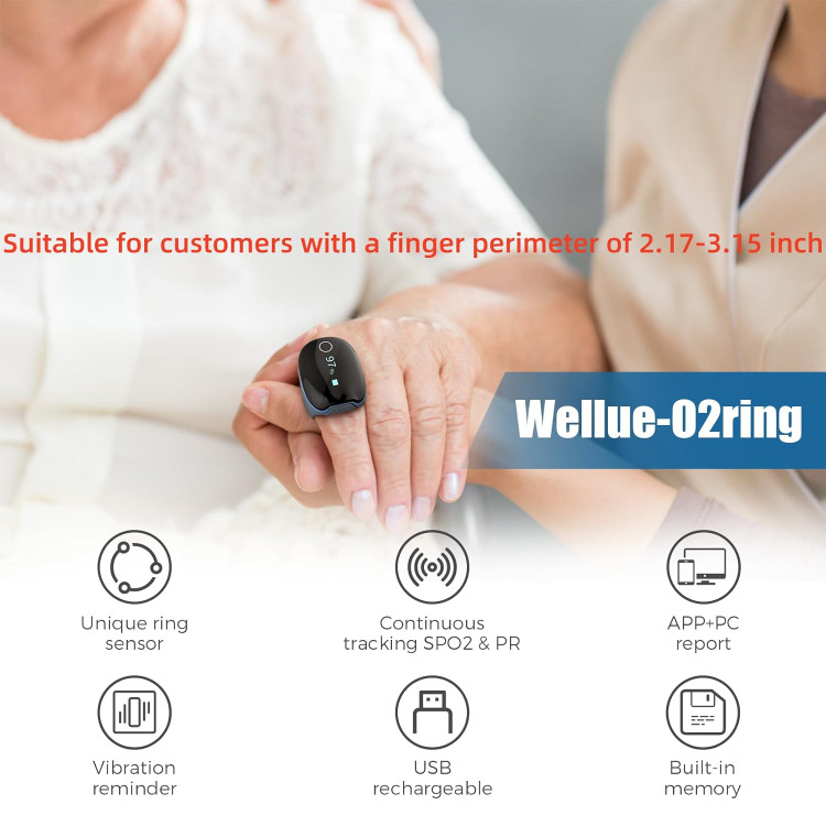 پالس اکسیمتر انگشتی برند Wellue مدل O2Ring