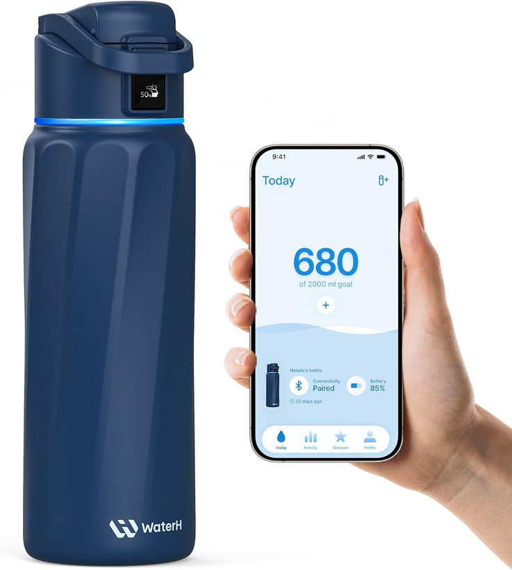 بطری هوشمند WATERH Boost 946ml | یادآور نوشیدن آب و اپلیکیشن